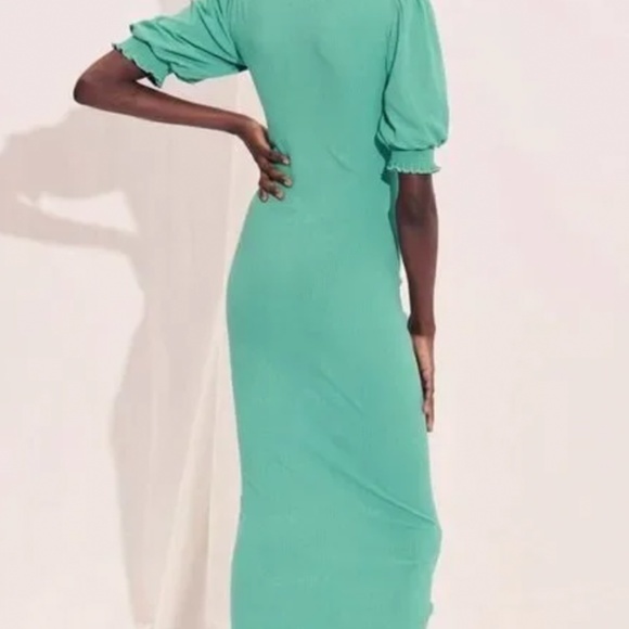 NWT Saylor x Revolve Malavika Button Down Teal Dress - Picture 2 of 11